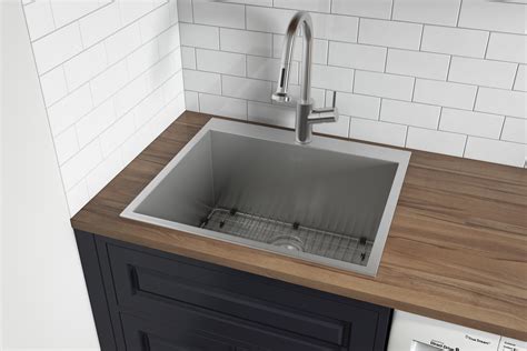 deep stainless steel laundry sink with cabinet|stainless utility sink with cabinet.